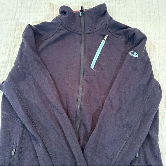 Icebreaker Jacket Women's Large Merino Wool Cascade Full Zip Fleece FLAWED!!! - Picture 5 of 8